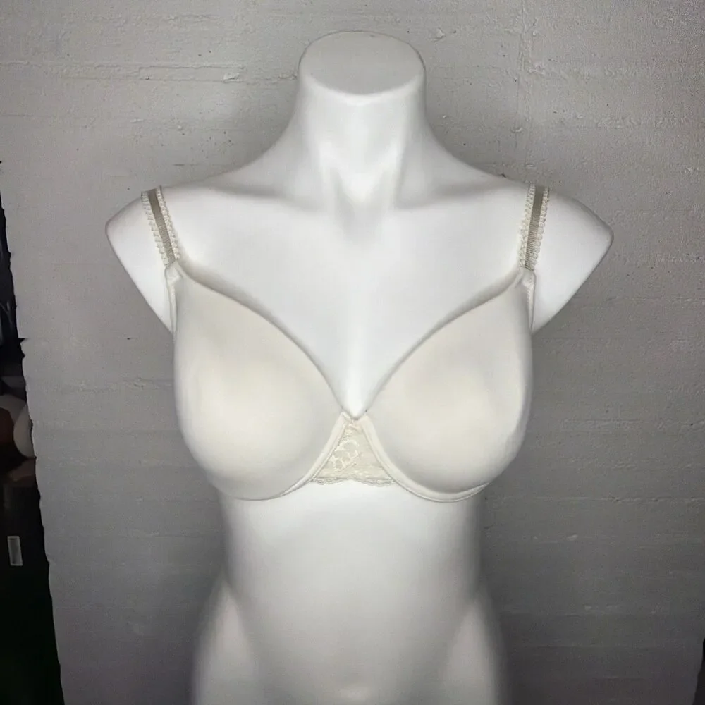 Wacoal French Garden Seamless Underwire T-Shirt Bra.34D Off-White Coquette